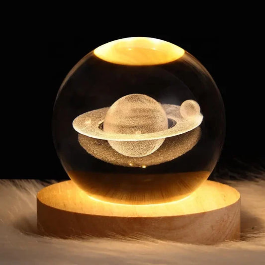 3d Galaxy Space Crystal Ball Night Light